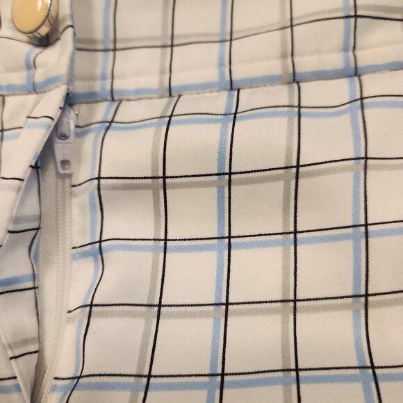 Izod XFG Skort Tennis Golf Active Outdoor Lined Pockets White Black Check Sz 4 - Picture 4 of 11